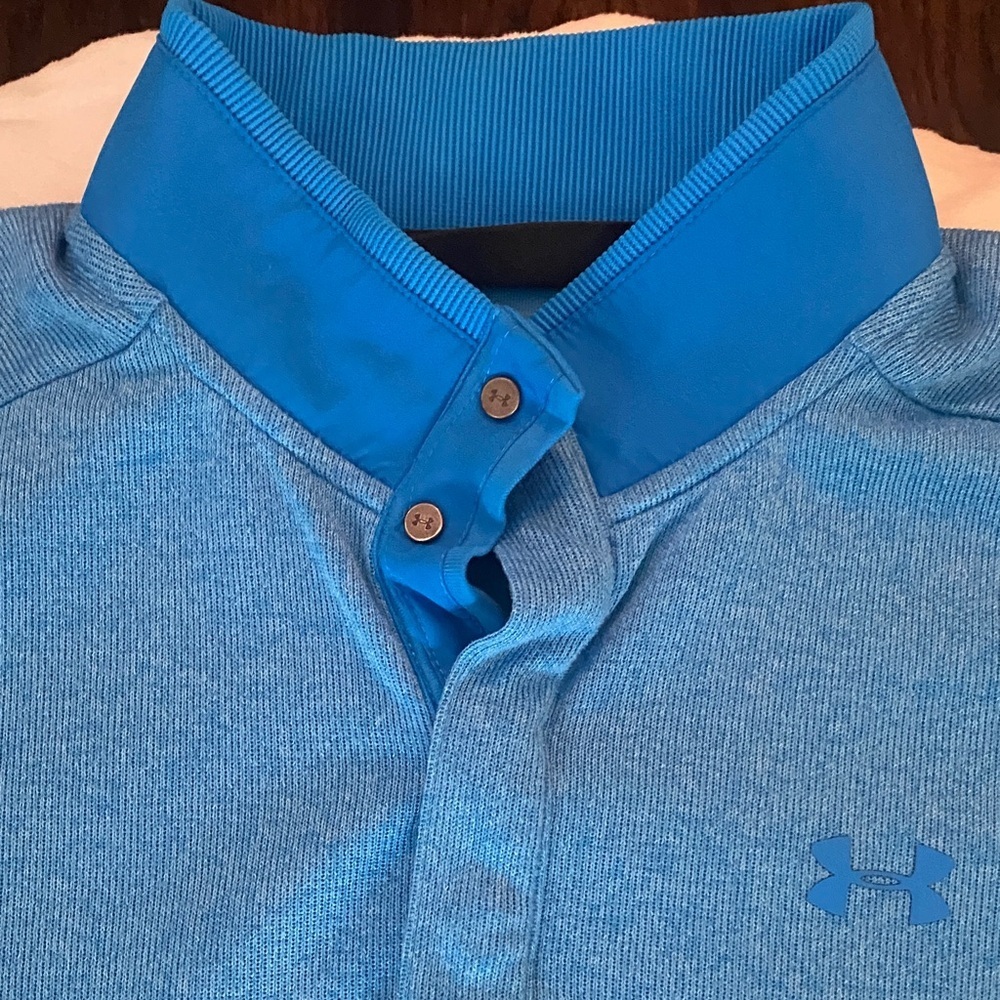Under Armour Men's Bright Blue Long Sleeve Shirt - Picture 3 of 7